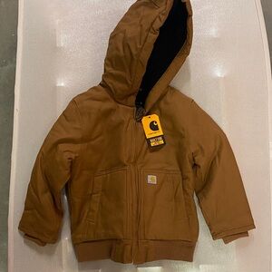 Carhartt Tan Hooded Jacket with Pockets